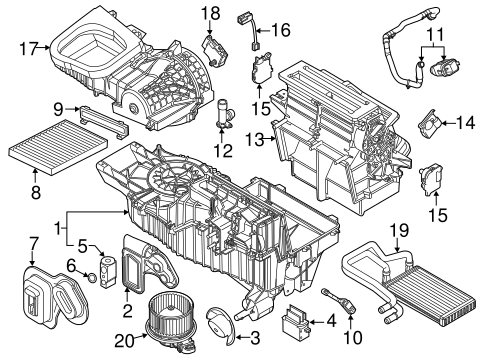 HVAC/Evaporator Components for 2012 Ford Explorer #2
