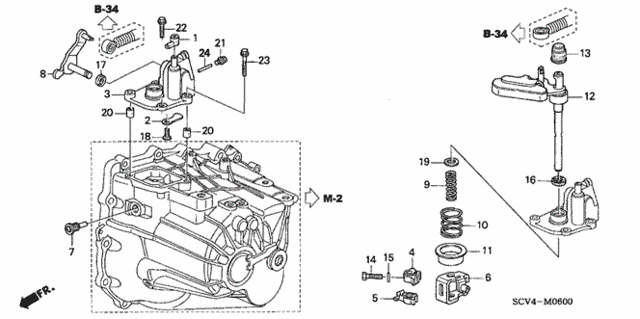 MT Shift Arm for 2006 Honda Element #0