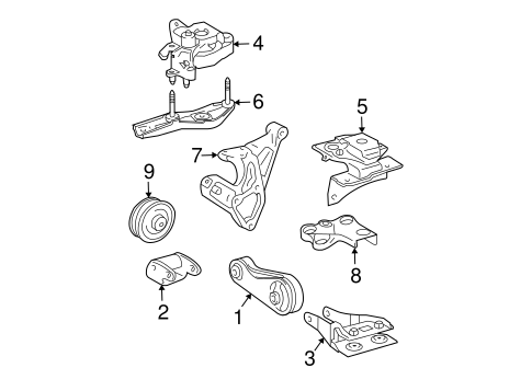 ENGINE/ENGINE & TRANS MOUNTING for 2004 Toyota Prius #1