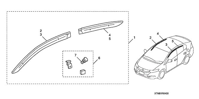 ACCESSORIES/DOOR VISORS for 2013 Honda INSIGHT #1