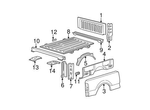 Body/Floor - Pick UP Box for 2003 Ford F-150 #2