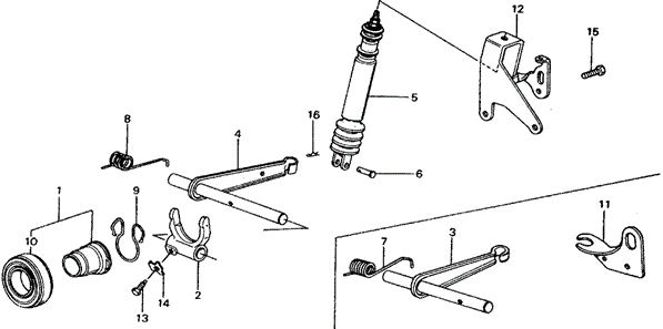 TRANSMISSION - MANUAL/MT CLUTCH RELEASE - RELEASE DAMPER for 1976 Honda CIVIC HATCHBACK #1