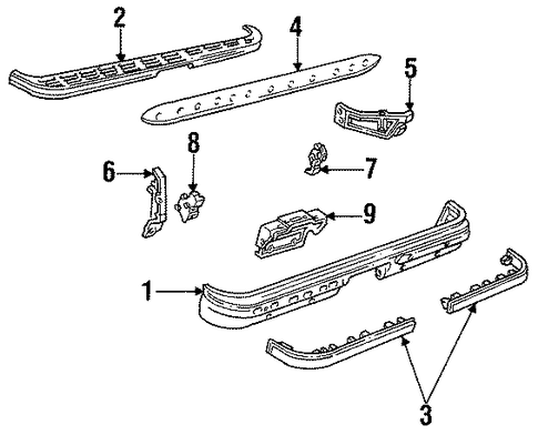 V1500 Suburban BUMPER & COMPONENTS - REAR