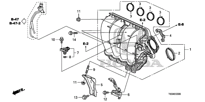 ENGINE/INTAKE MANIFOLD (L4) for 2009 Honda ACCORD COUPE #1