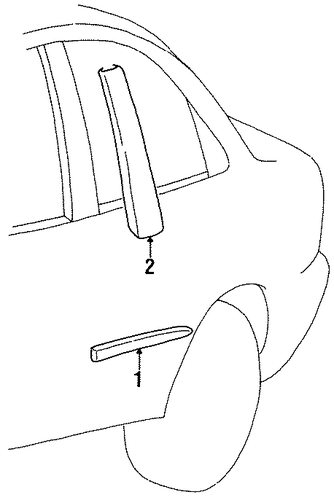 Metro EXTERIOR TRIM - REAR DOOR