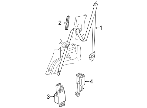 Electrical/Rear Seat Belts for 2003 Ford Explorer #1