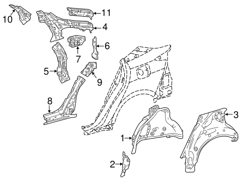 BODY/INNER STRUCTURE for 2016 Toyota Prius #1