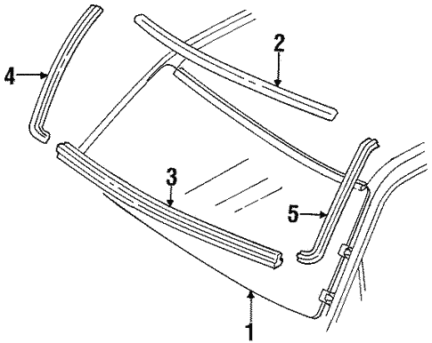 Glass - Windshield for 1995 Isuzu Trooper #0