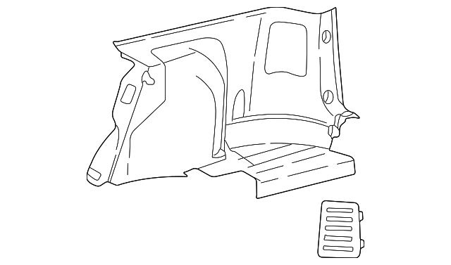 24425237 Деталь SIDE TRIM PANEL, LEFT