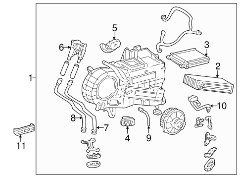 HVAC/EVAPORATOR & HEATER COMPONENTS for 2007 Toyota Sequoia #1