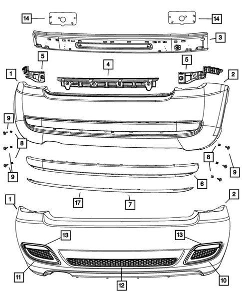 Rear Bumper and Fascia for 2012 Fiat 500 #0