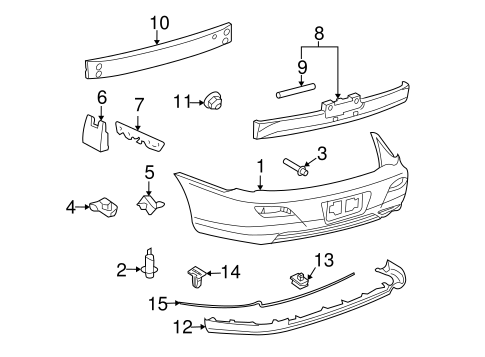 BODY/BUMPER & COMPONENTS - REAR for 2007 Toyota Solara #1