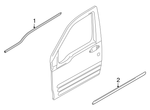 Transit Connect EXTERIOR TRIM - FRONT DOOR