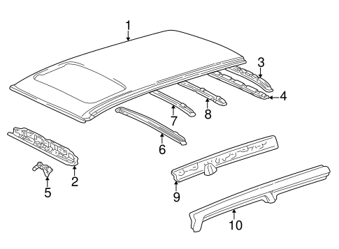 BODY/ROOF & COMPONENTS for 1997 Toyota RAV4 #3