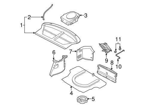 Interior Trim - Rear Body for 2000 Kia Spectra #0