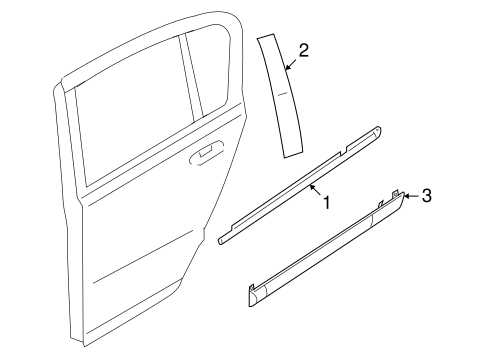 Astra EXTERIOR TRIM - REAR DOOR
