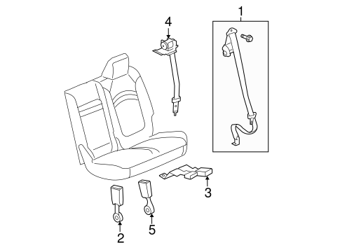 Acadia THIRD ROW SEAT BELTS