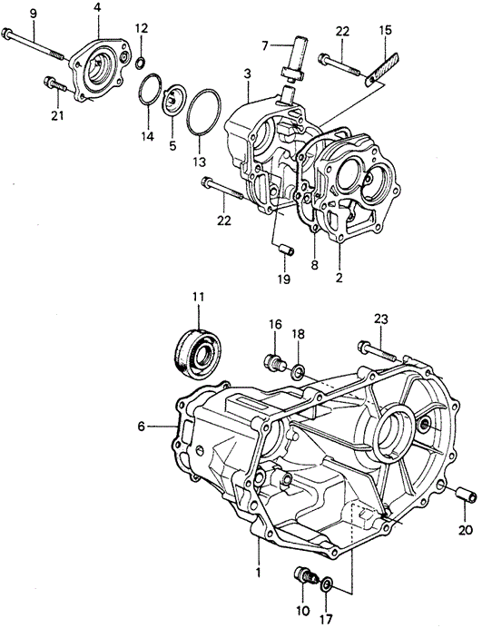 TRANSMISSION - MANUAL/5MT TRANSMISSION HOUSING for 1980 Honda CIVIC HATCHBACK #1