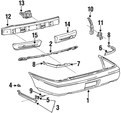 BODY/BUMPER & COMPONENTS - REAR for 1997 Toyota Corolla #1