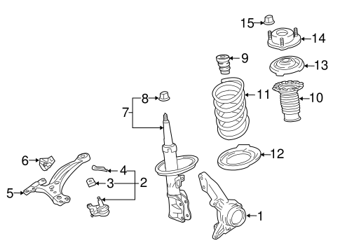FRONT SUSPENSION/SUSPENSION COMPONENTS for 2015 Toyota Highlander #1