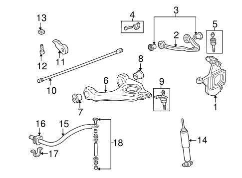 FRONT SUSPENSION/SUSPENSION COMPONENTS for 2002 Chevrolet Avalanche 1500 #2