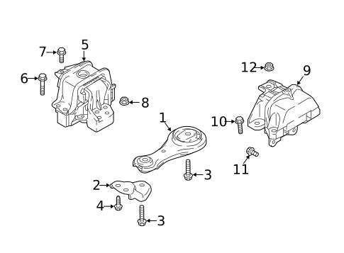 Engine & Trans Mounting for 2019 Mitsubishi Eclipse Cross #0