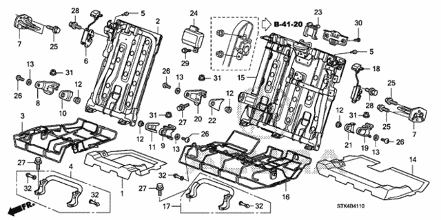 Rear Seat Components for 2008 Acura RDX #0