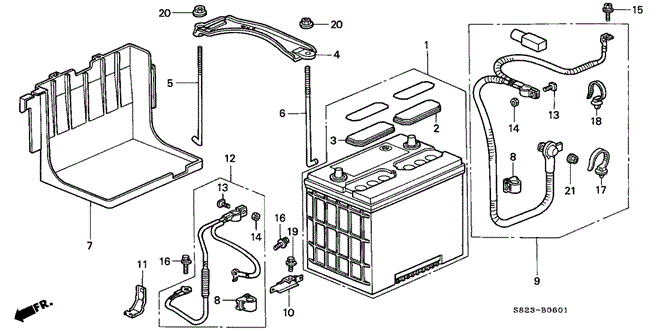 ELECTRICAL / EXHAUST / HEATER / FUEL/BATTERY (V6) for 2002 Honda ACCORD COUPE #1