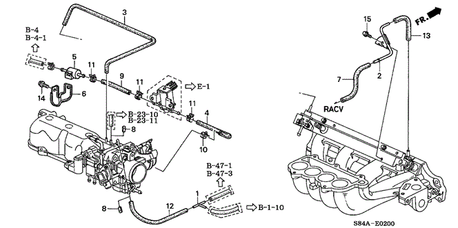 ENGINE/INSTALL PIPE - TUBING for 2002 Honda ACCORD SEDAN #1