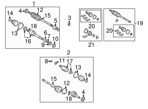 FRONT SUSPENSION/DRIVE AXLES for 2002 Toyota Camry #1