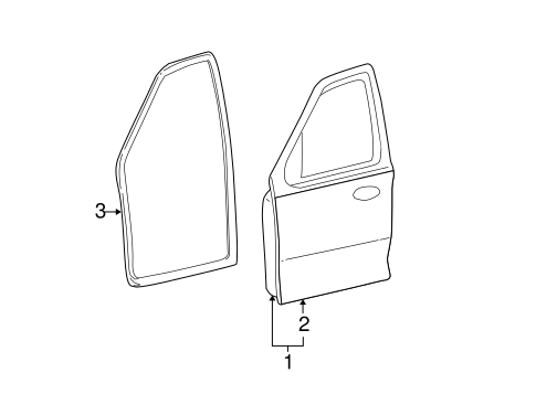 Body/Door & Components for 2002 Ford Escape #1