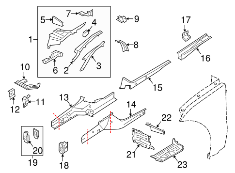 Macan STRUCTURAL COMPONENTS & RAILS