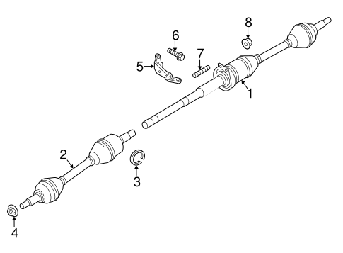 Front Suspension/Drive Axles for 2013 Ford Taurus #1