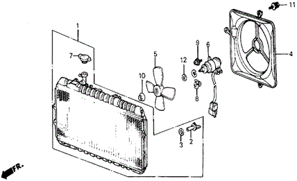 Radiator (Toyo) for 1984 Honda Wagovan #0