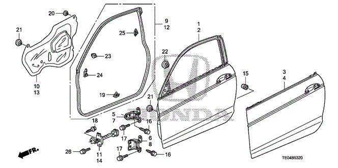 BODY / AIR CONDITIONING/DOOR PANELS for 2009 Honda ACCORD COUPE #1