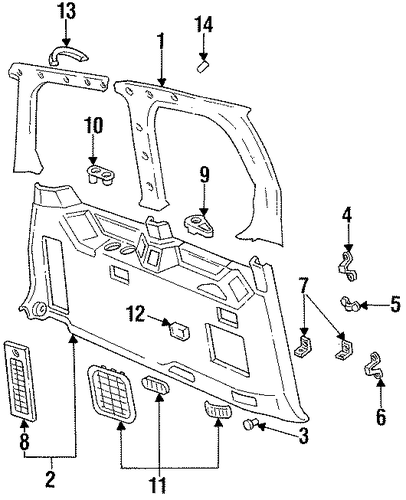 Villager INTERIOR TRIM - SIDE PANEL 2