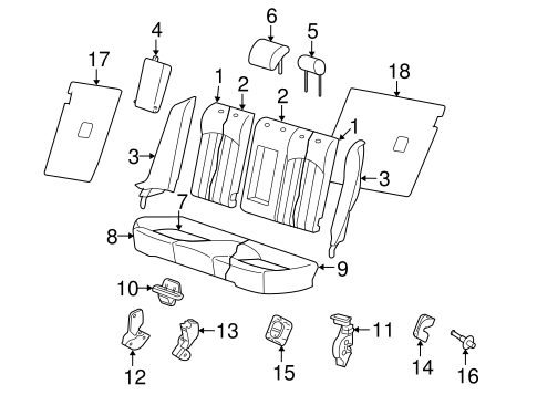 X-Type REAR SEAT COMPONENTS 5