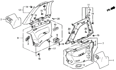 Side Lining for 1991 Honda Prelude #0
