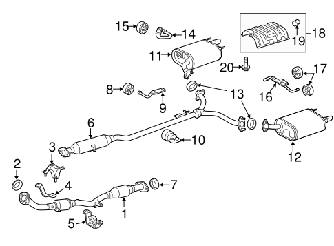 EXHAUST SYSTEM/EXHAUST COMPONENTS for 2010 Toyota Camry #1