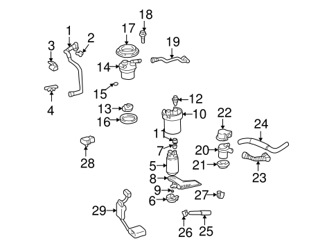 FUEL SYSTEM/FUEL SYSTEM COMPONENTS for 2003 Toyota Celica #1