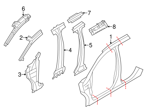 Body/Aperture Panel for 2013 Ford Edge #1