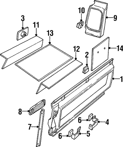 Defender 90 INTERIOR TRIM - REAR BODY