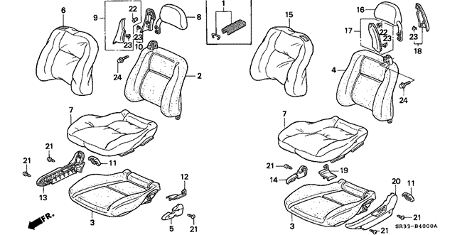 Interior/Bumper/Front Seat for 1992 Honda CIVIC HATCHBACK #1