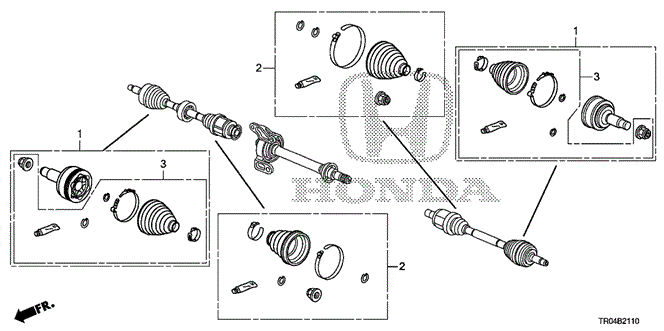 CHASSIS/FRONT DRIVESHAFT SET SHORT PARTS for 2012 Honda CIVIC SEDAN #1