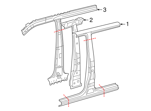 BODY/CENTER PILLAR for 2012 Toyota Tacoma #1