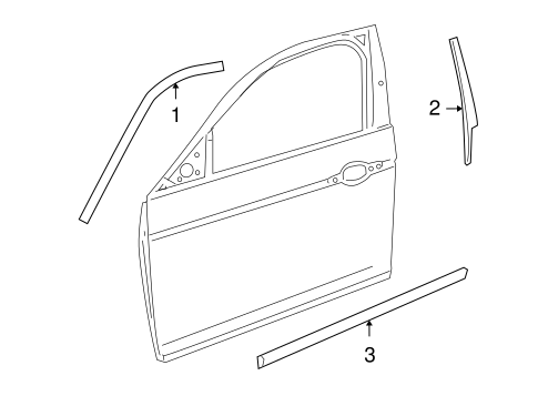 Vanden Plas EXTERIOR TRIM - FRONT DOOR