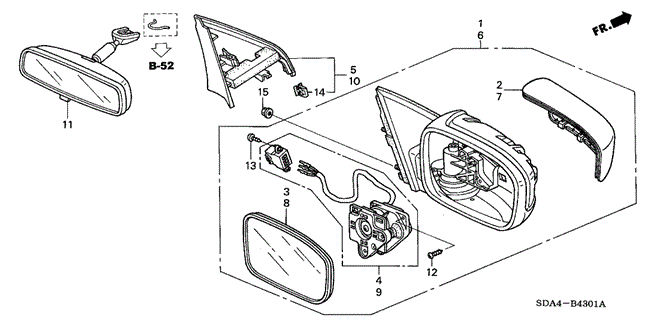 Interior/Bumper/Mirror (Remote Control) for 2003 Honda ACCORD SEDAN #1