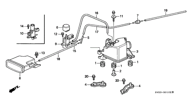 ELECTRICAL / EXHAUST / HEATER / FUEL/RESONATOR CHAMBER (B) for 1997 Honda ACCORD COUPE #1