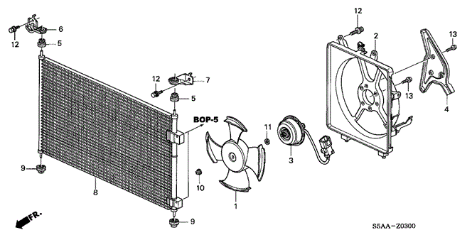 BODY / AIR CONDITIONING/A/C AIR CONDITIONER (CONDENSER) for 2004 Honda CIVIC SEDAN #1