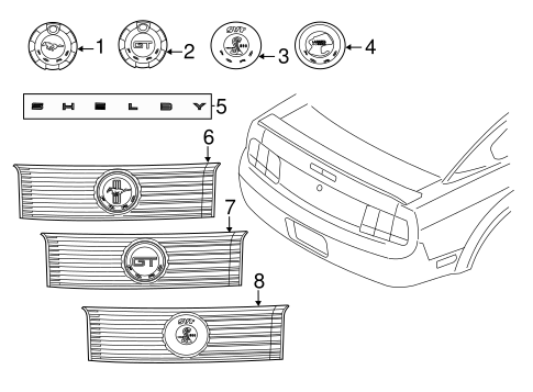 Exterior Trim - Trunk for 2014 Ford Mustang #0